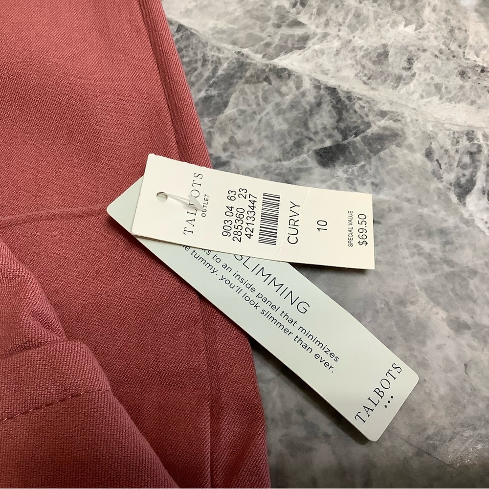 Talbots Curvy Fit Rust Pants size 10 NWT. - Picture 8 of 14